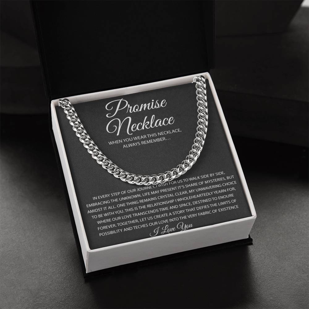 Promise Necklace Gift for Him, To My Man Cuban Chain Necklace, Anniversary Gift for Boyfriend 28_9