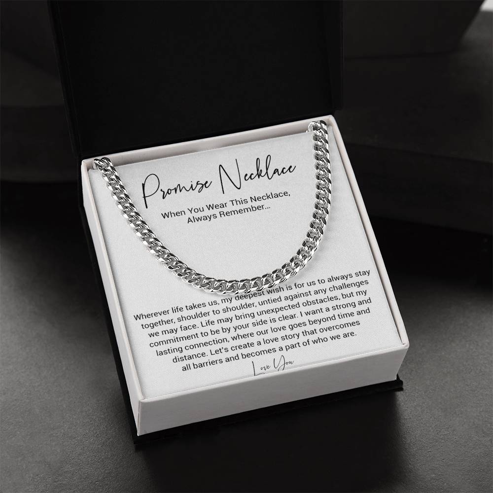 Promise Necklace Gift for Him, To My Man Cuban Chain Necklace, Anniversary Gift 2_10