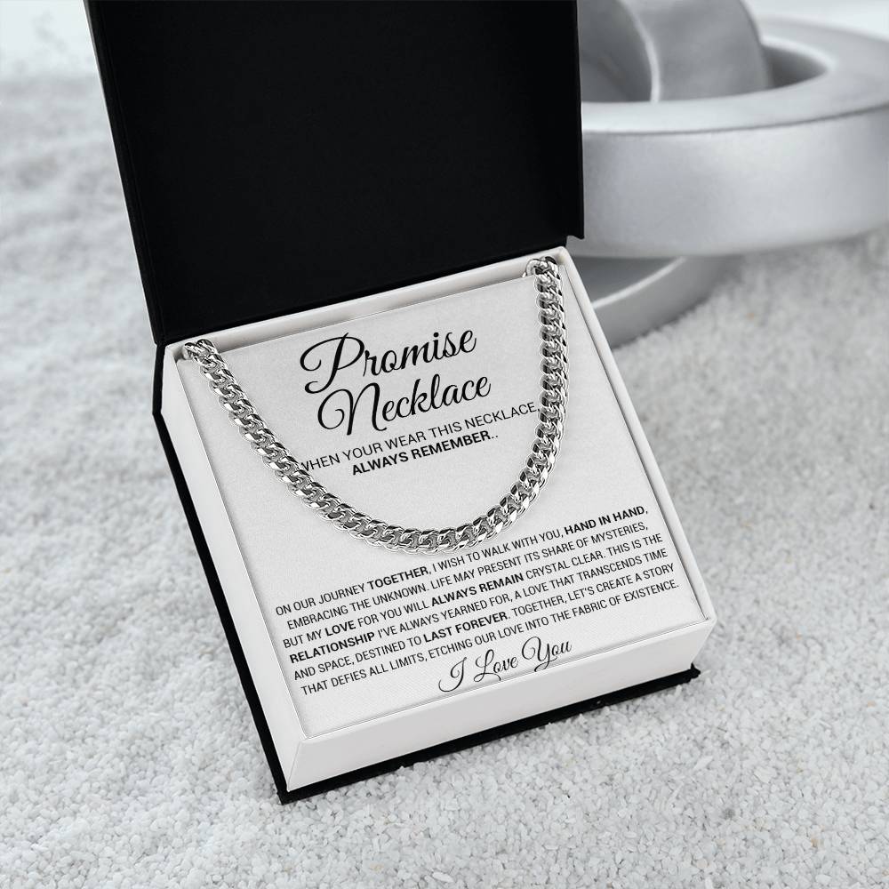 Promise Necklace Gift for Him, To My Man Cuban Chain Necklace, Anniversary Gift, Ideas for Boyfriend 11_11