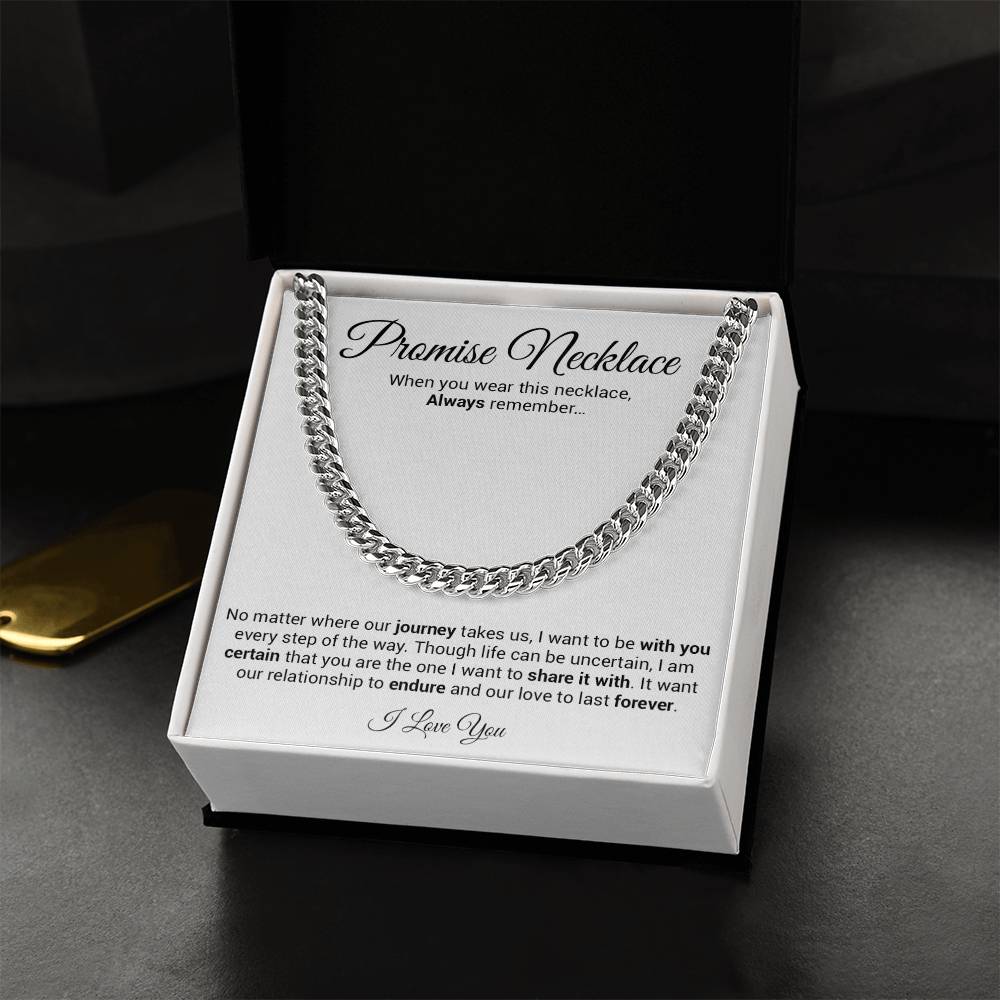 Promise Necklace For Him, Promise Gifts For Him, Boyfriend Promise Necklace, Gift For Boyfriend