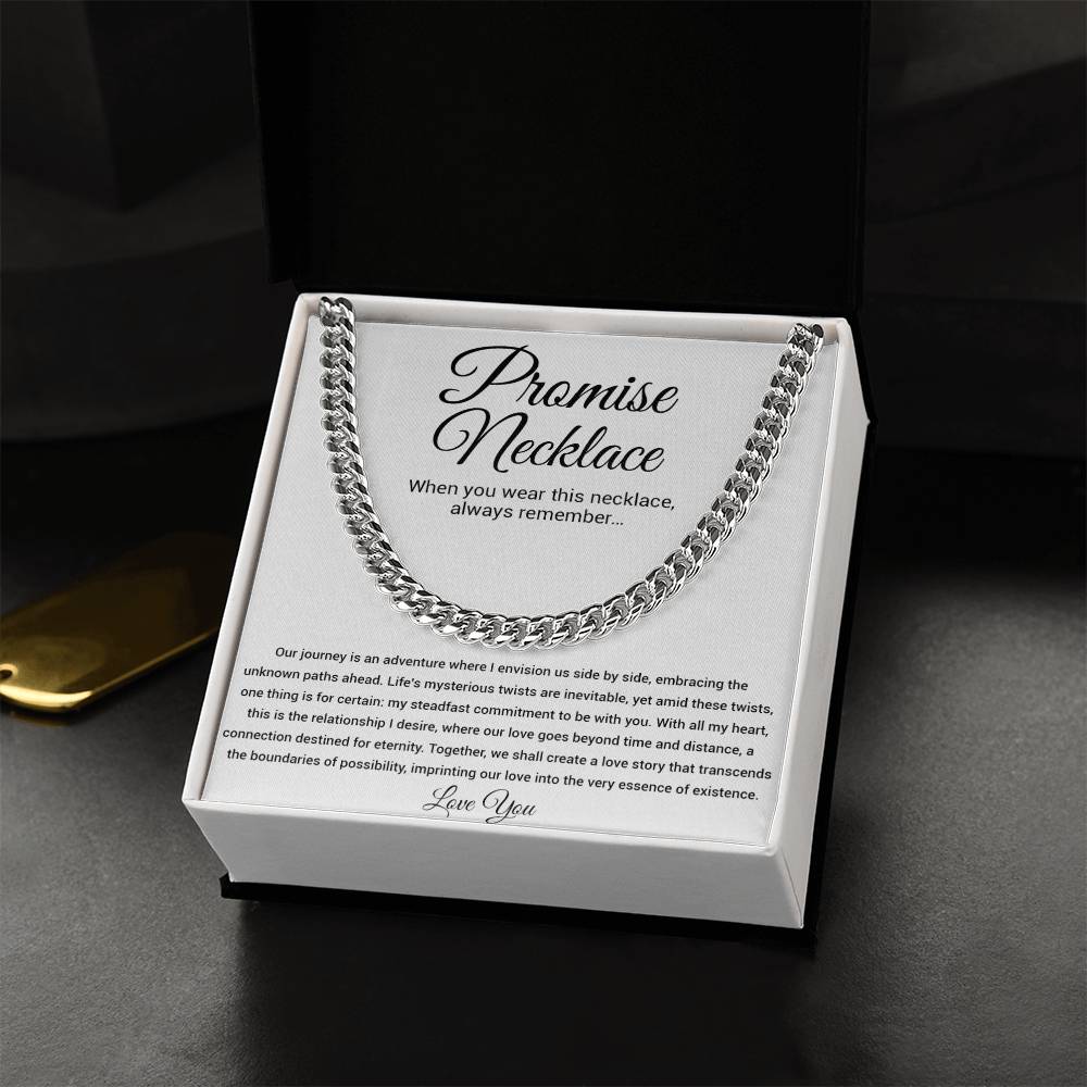 Promise Necklace Gift for Him, To My Man Cuban Chain Necklace, Anniversary Gift 3_10