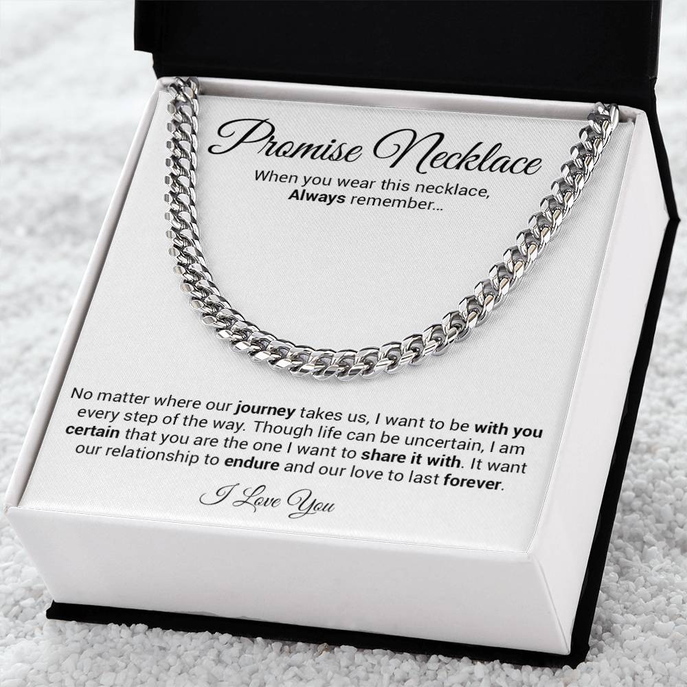 Promise Necklace For Him, Promise Gifts For Him, Boyfriend Promise Necklace, Gift For Boyfriend
