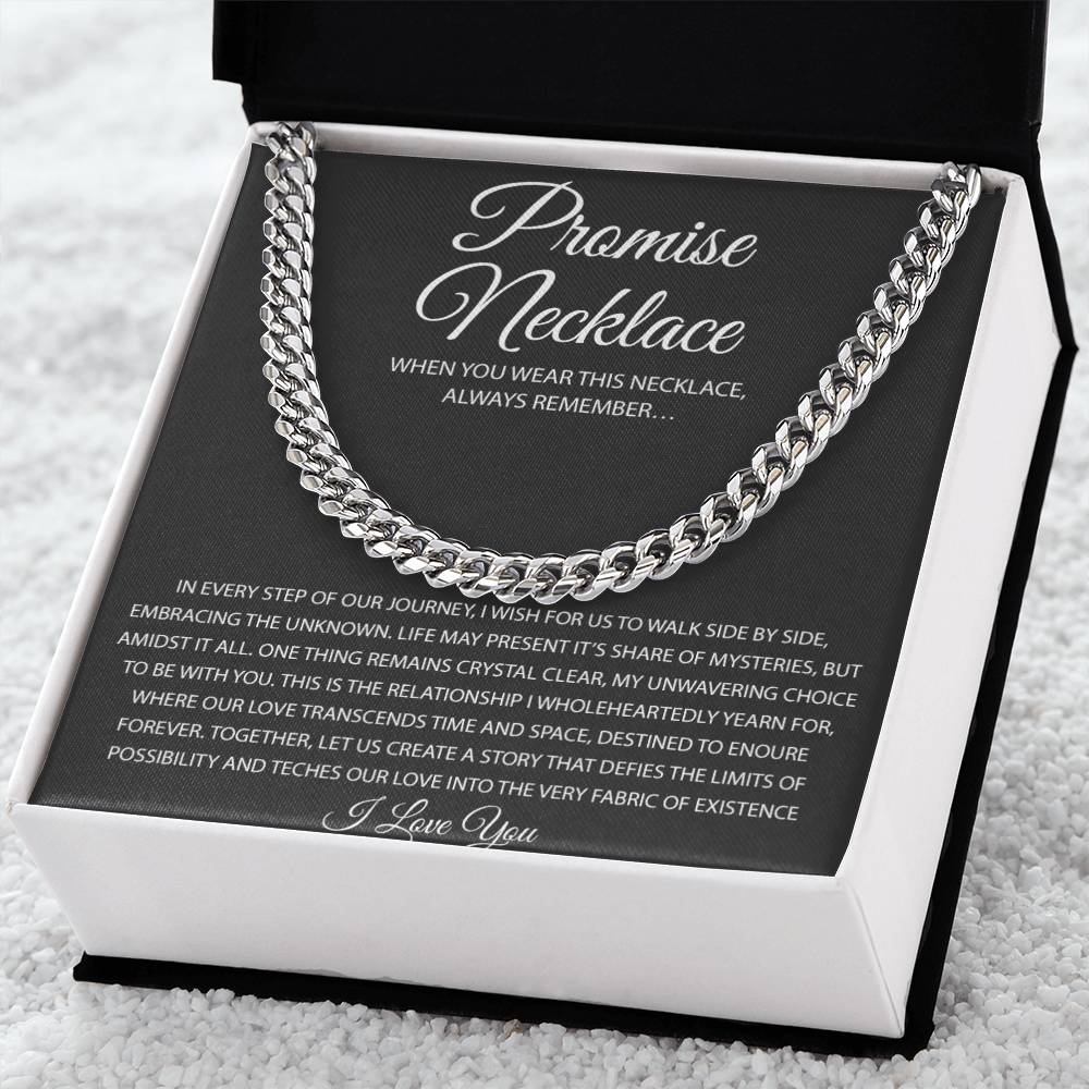 Promise Necklace Gift for Him, To My Man Cuban Chain Necklace, Anniversary Gift for Boyfriend 28_9
