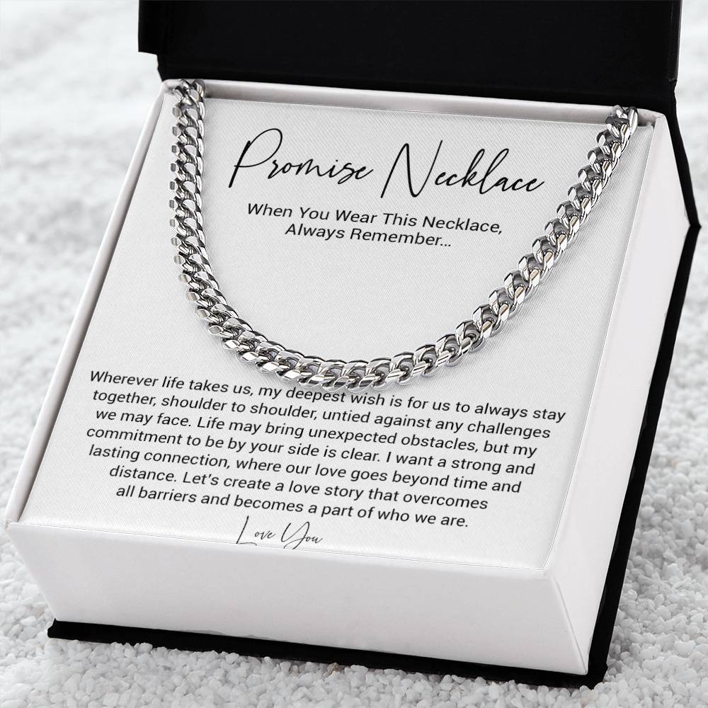 Promise Necklace Gift for Him, To My Man Cuban Chain Necklace, Anniversary Gift 2_10