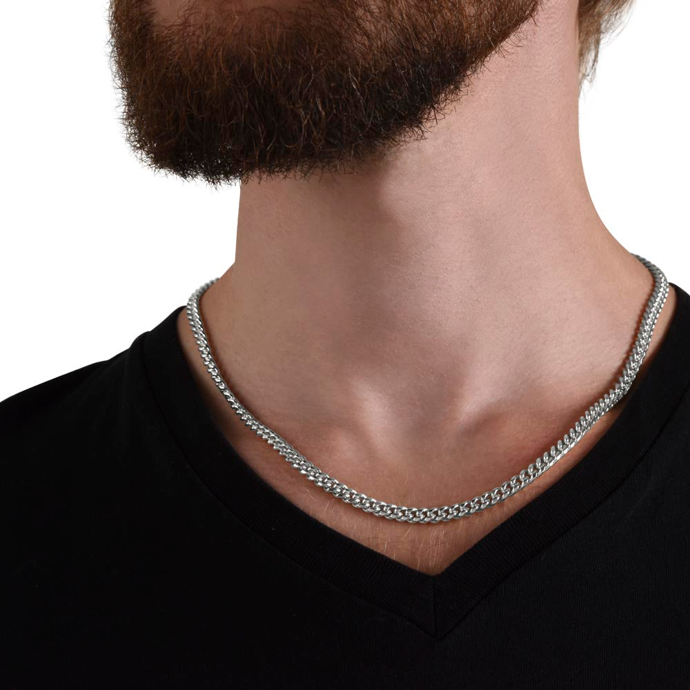 To My Man Cuban Chain Necklace, Gift for Him, Anniversary Birthday Christmas 25_5