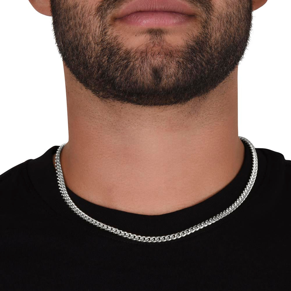 To My Man Cuban Chain Necklace, Gift for Him, Anniversary Birthday Christmas 25_5