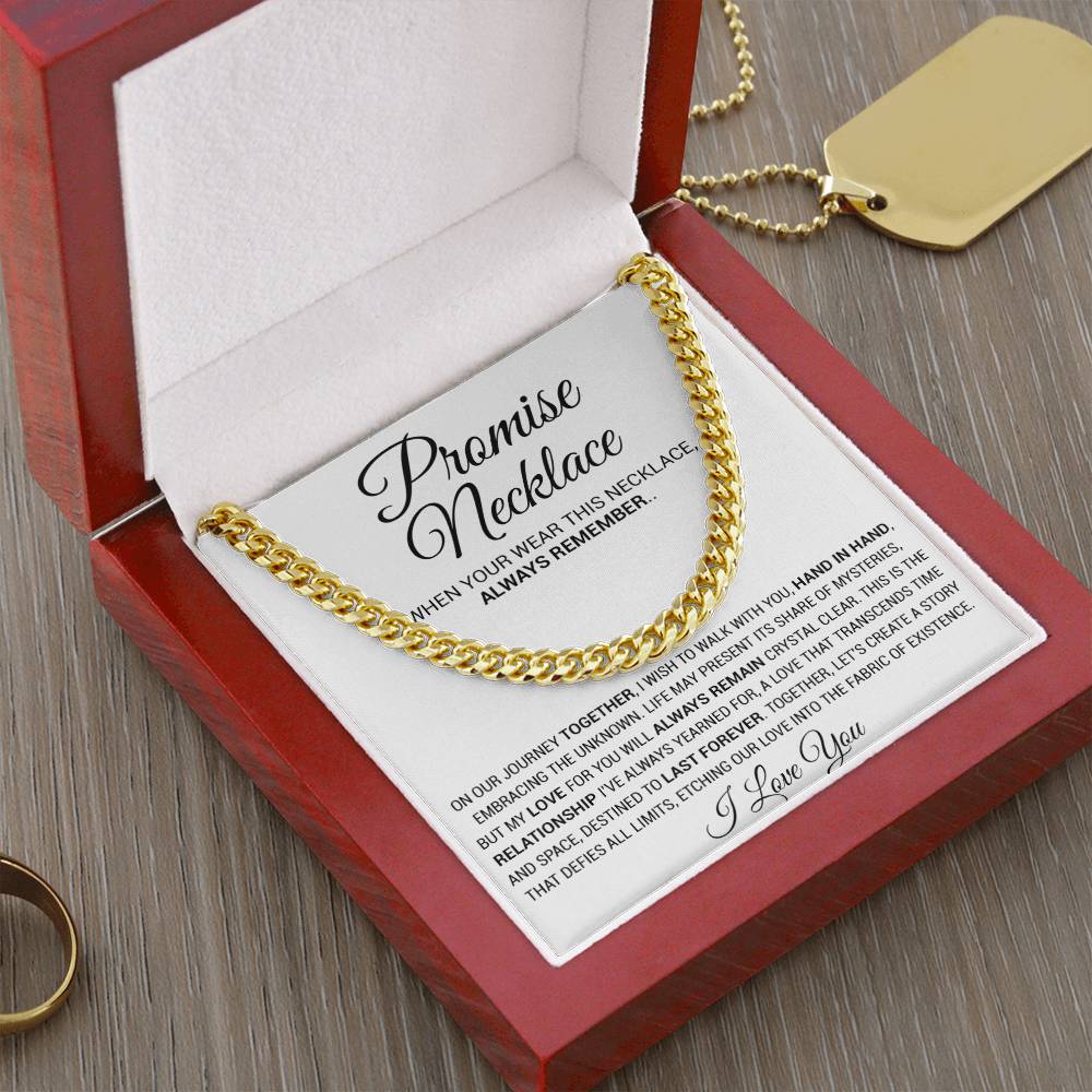 Promise Necklace Gift for Him, To My Man Cuban Chain Necklace, Anniversary Gift, Ideas for Boyfriend 11_11