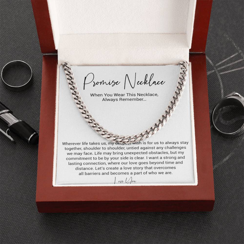 Promise Necklace Gift for Him, To My Man Cuban Chain Necklace, Anniversary Gift 2_10