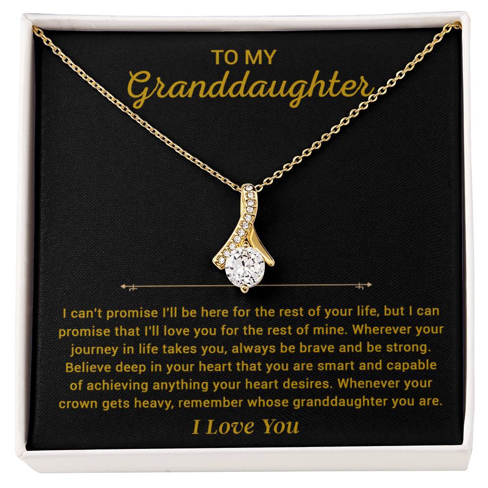 To My Granddaughter Necklace, Granddaughter Gift from Grandpa, Christmas Gift