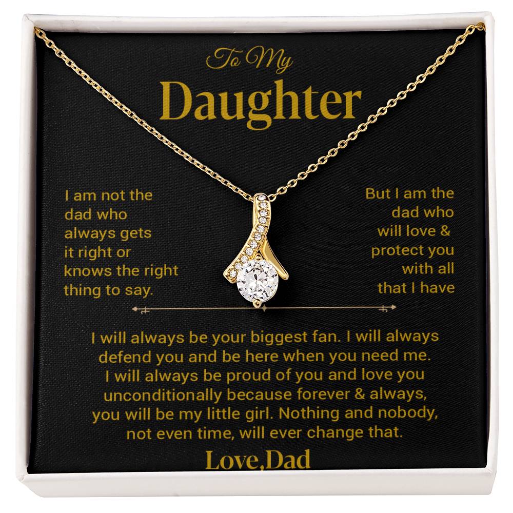 To My Daughter Necklace, Gift for Daughter from Dad, Father Daughter Necklace 21_11_Gold