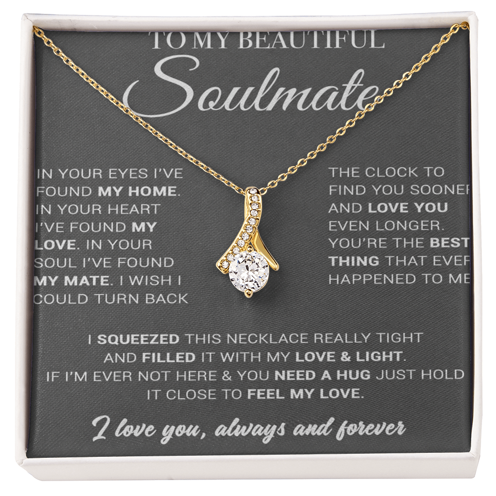 To My Soulmate Necklace, Gift For Wife Girlfriend From Husband, Valentines Day