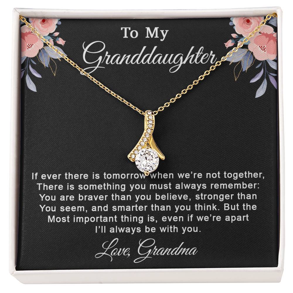 To My Granddaughter Necklace, Granddaughter Gifts From Grandma and Grandpa