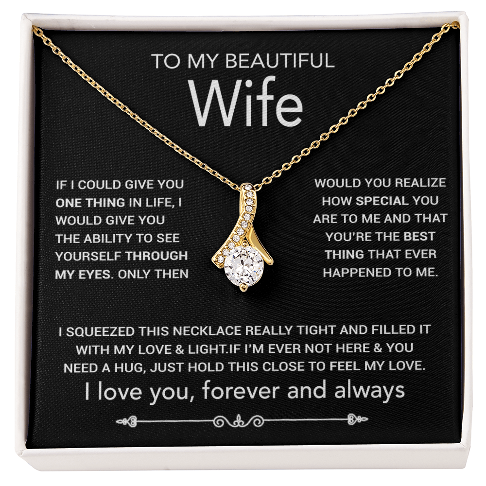 To My Wife Necklace, Christmas Gifts For Women, Anniversary Gift For Wife 8_10_Black