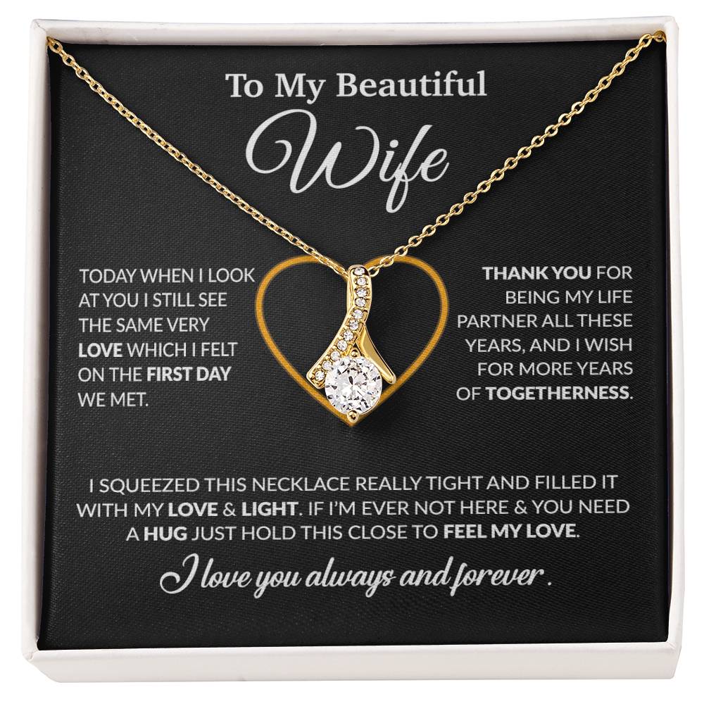 To My Wife Necklace, Christmas Gifts For Women, Anniversary Gift For Wife 9_12_Black