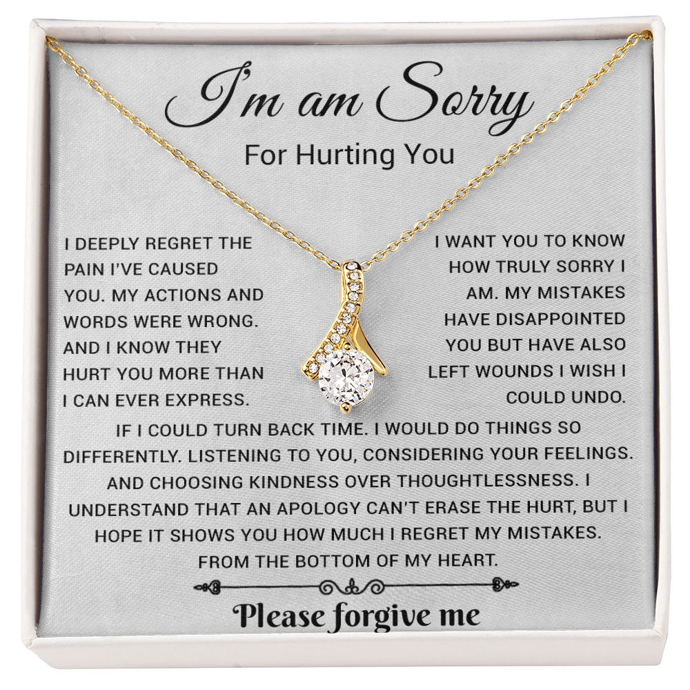 I'm Sorry Gift For Wife Necklace, Sorry Gift for Girlfriend, Forgiveness Gift