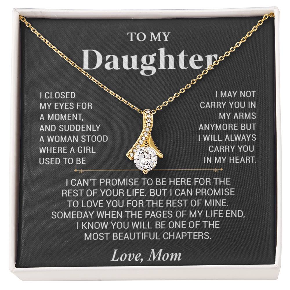 To My Daughter Necklace, Gift For Daughter From Mom, Daughter Mother Necklace99