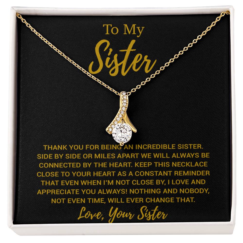 To My Sister Necklace, Brother to Sister, Birthday gift For Sister from Brother