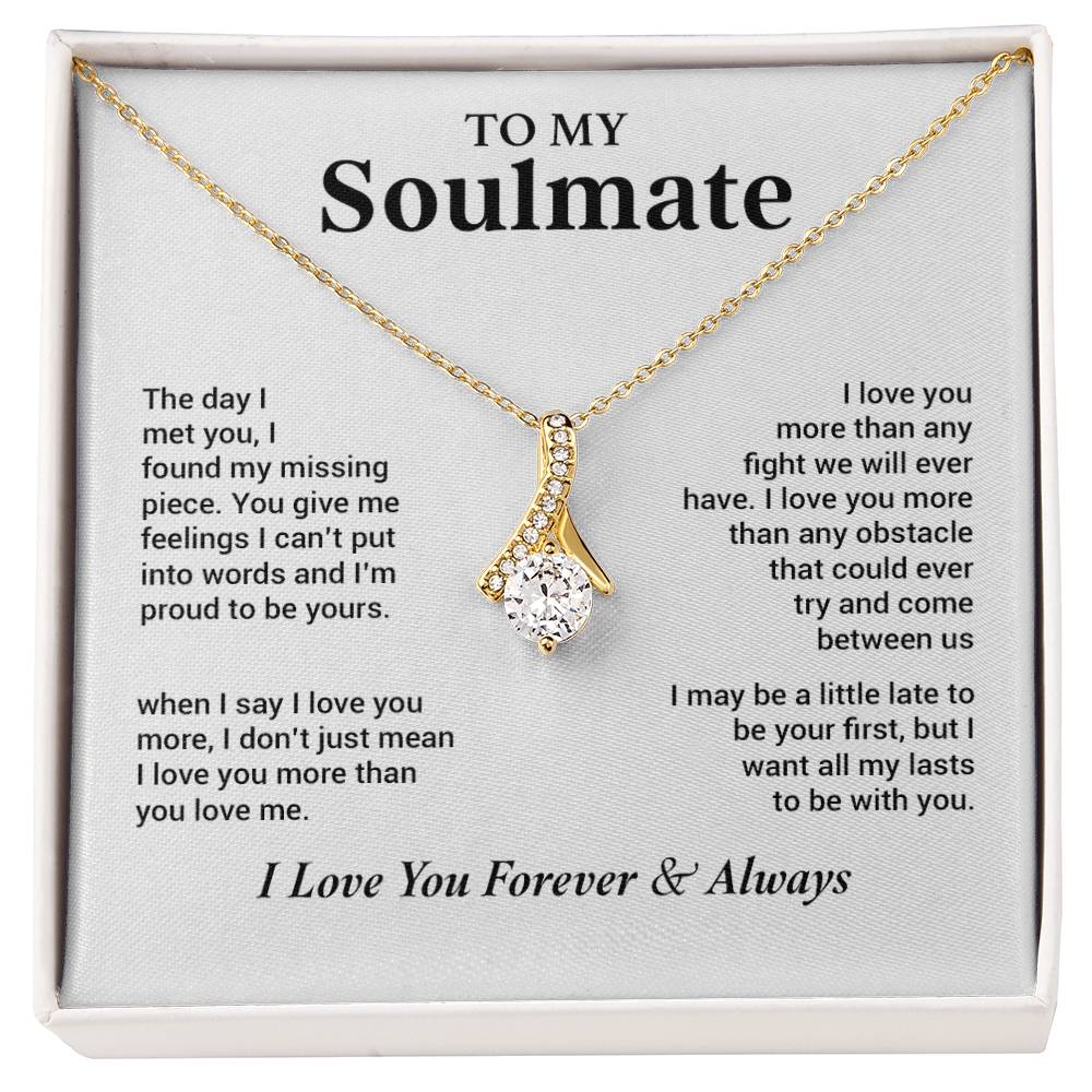 To My Soulmate Necklace, Gift for Wife, Girlfriend, Anniversary Gift, Christmas
