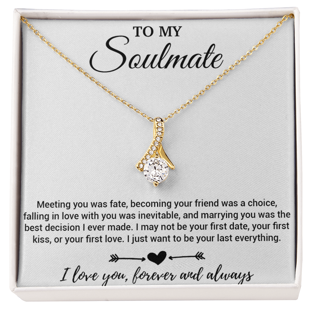 To My Soulmate Necklace, Soulmate Gift, Soulmate Jewelry Anniversary
