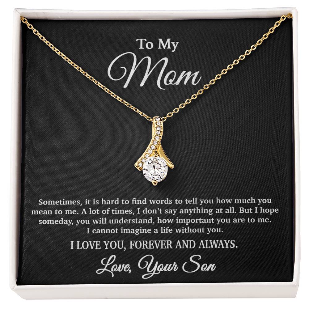 To My Mom Necklace, Gift From Son For Birthday, Mother's Day Gift