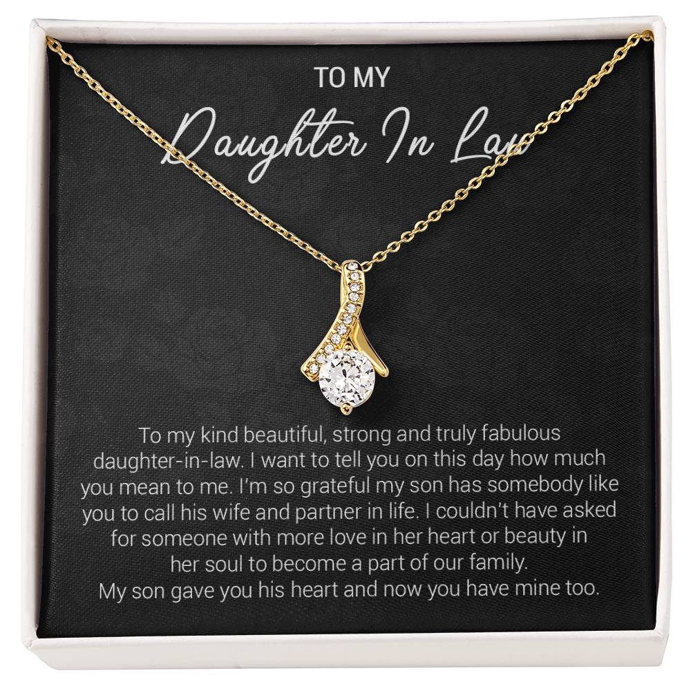 To My Daughter-In-Law Necklace, Gift For Daughter In Law, Daughter In Law Gift