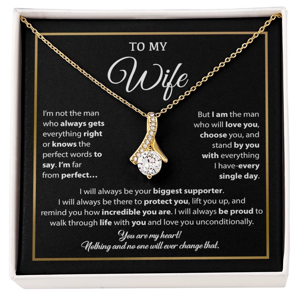 To My Wife Necklace, Gift For Wife, Anniversary Gift For Wife, Necklace For Wife 5_1_Black