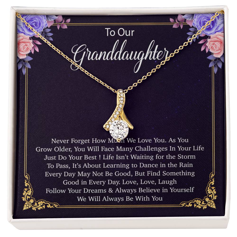 To Our Granddaughter Necklace, Birthday Gift For Granddaughter, Jewelry Gift
