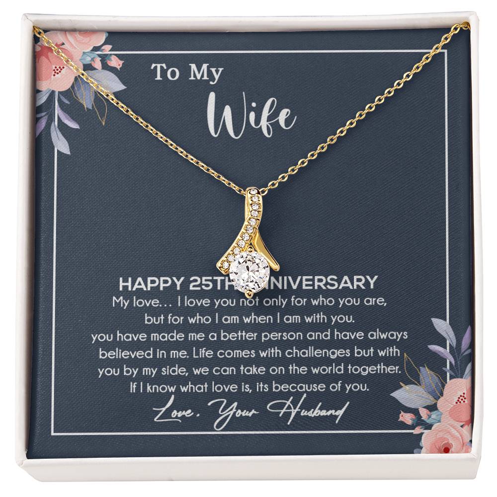 25th Anniversary Gift For Wife Necklace, 25 Year Anniversary, 25th Wedding Gift _Blue