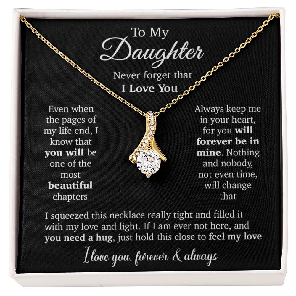 To My Daughter Necklace, Daughter Father Necklace, Daughter Gift From Dad, Mom 23_10
