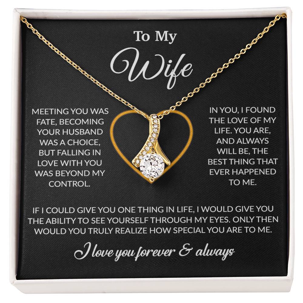 To My Wife Necklace, Gift For Wife, Anniversary Gift For Wife, Necklace For Wife 25_2_Black
