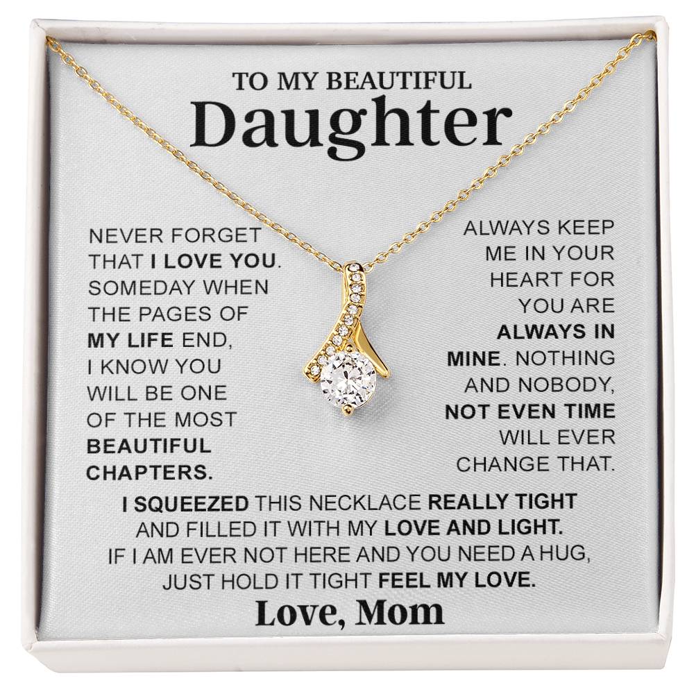 To My Daughter Necklace, Gift From Mom For Daughter, Gift Birthday, Christmas