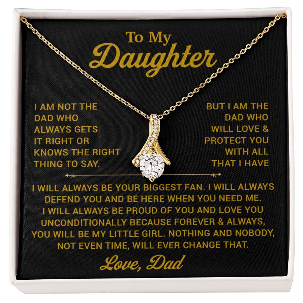To My Daughter Necklace, Gift for Daughter from Dad, Father Daughter Necklace 1_11_Gold