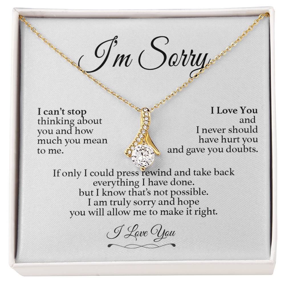 I'm Sorry Necklace, Apology Gift For Her, Forgiveness Gift, I'm Sorry Gift