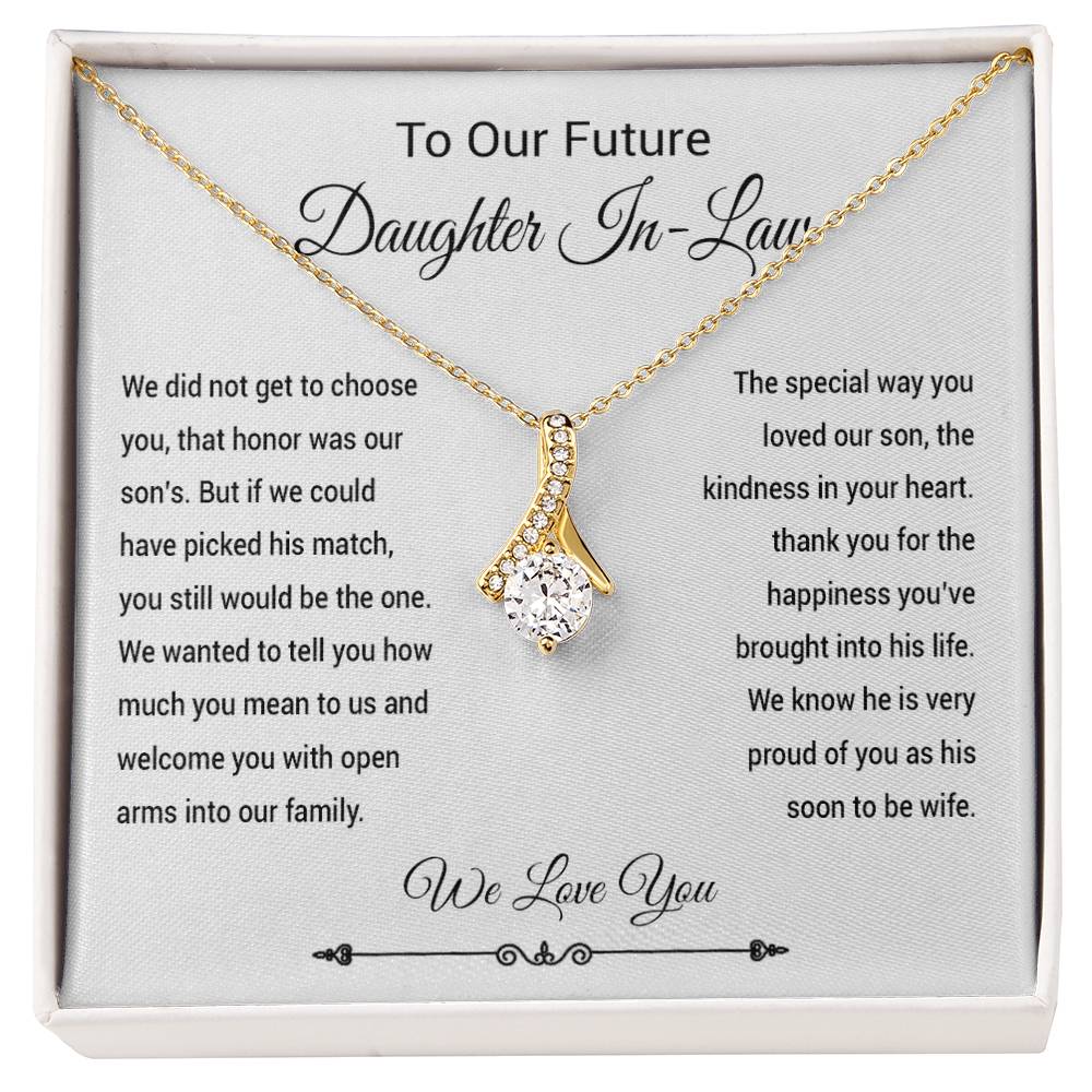 To Our Future Daughter In Law Necklace, Daughter In Law Into Family, Wedding