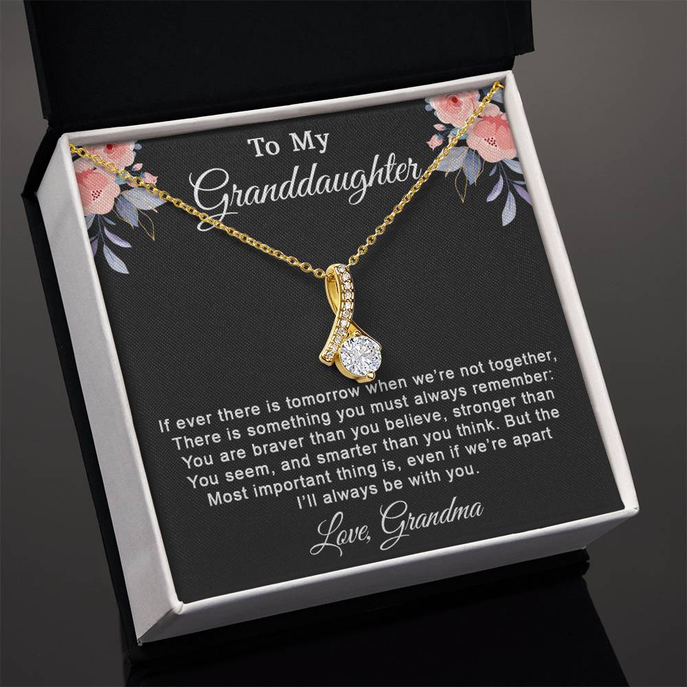 To My Granddaughter Necklace, Granddaughter Gifts From Grandma and Grandpa