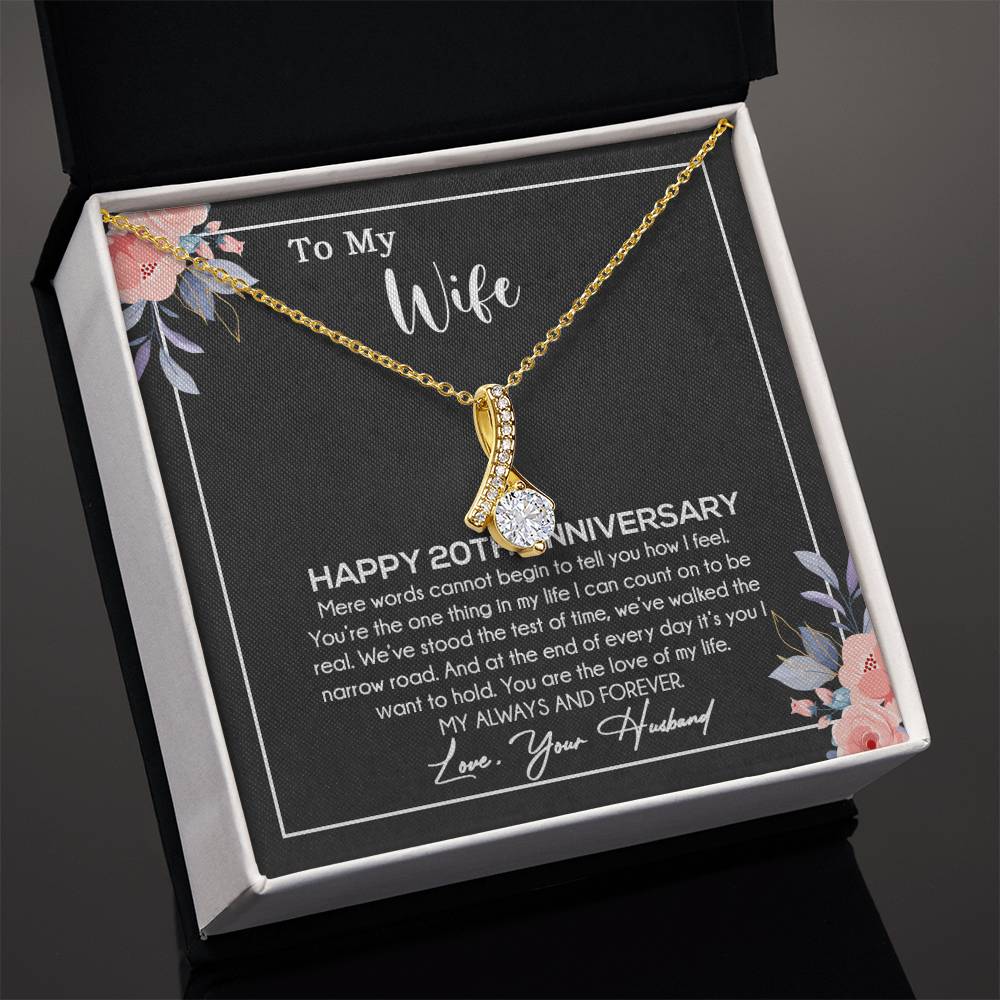 20th Anniversary Gift For Wife Necklace, 20 Year Anniversary, 20th Wedding Gift