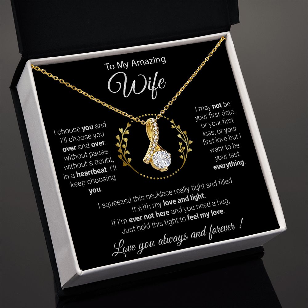 To My Wife Necklace, Mother's Day Gift from Husband, Wife Birthday Gift