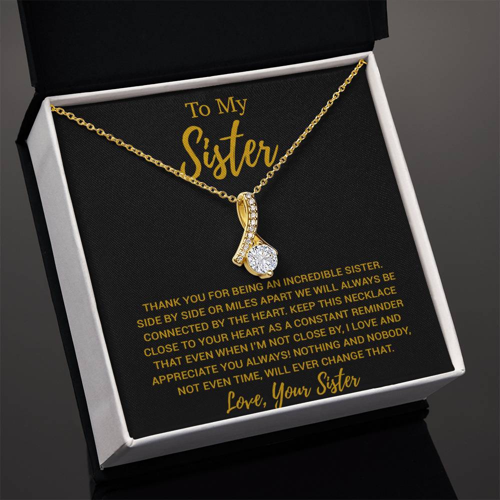 To My Sister Necklace, Brother to Sister, Birthday gift For Sister from Brother