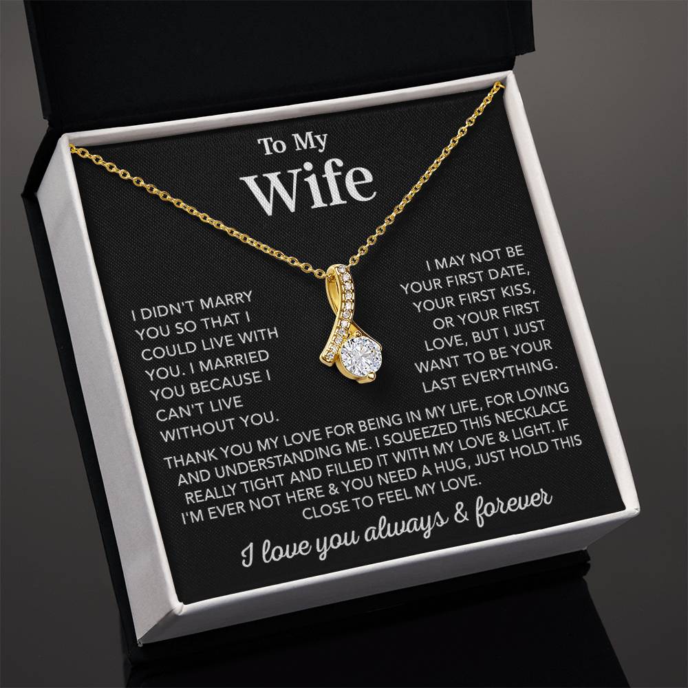 To My Wife Necklace, Wife Gift from Husband, Gift For Her, Gift For Wife