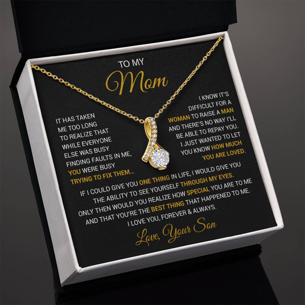 To My Mom Necklace, Mama, Gift From Son For Birthday, Mother 's Day Gift