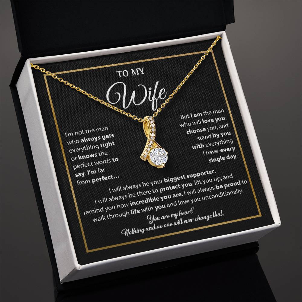 To My Wife Necklace, Gift For Wife, Anniversary Gift For Wife, Necklace For Wife 5_1_Black