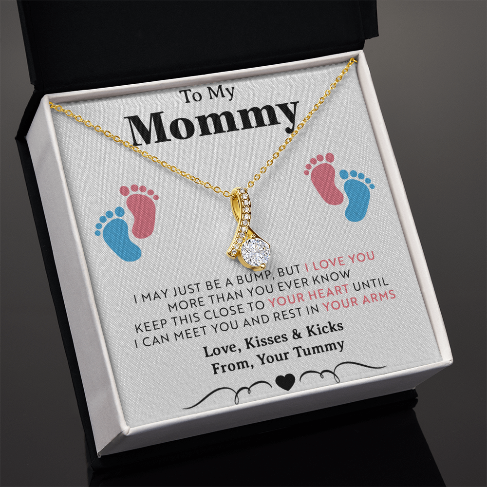 To My Mommy Gift Necklace, Trendy, Gift for New Mom in Hospital, Pregnancy Gift