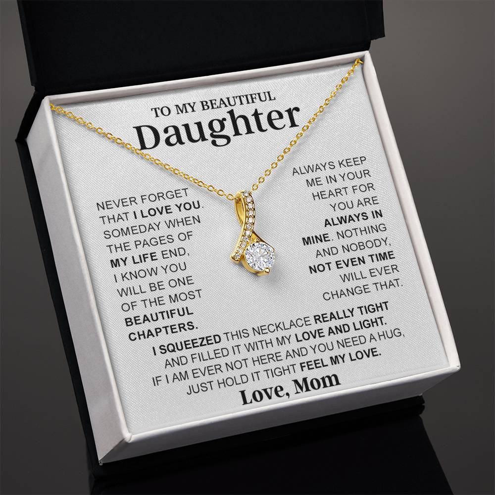 To My Daughter Necklace, Gift From Mom For Daughter, Gift Birthday, Christmas