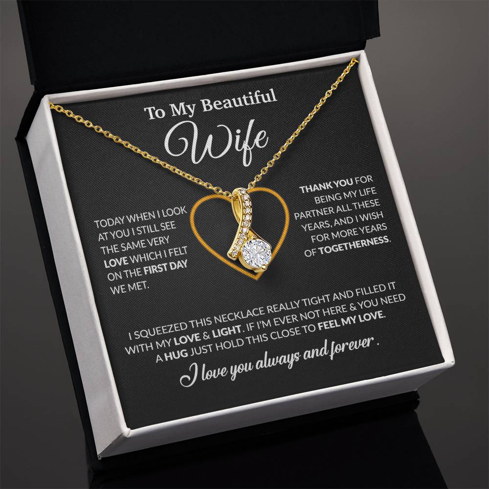 To My Wife Necklace, Christmas Gifts For Women, Anniversary Gift For Wife 9_12_Black