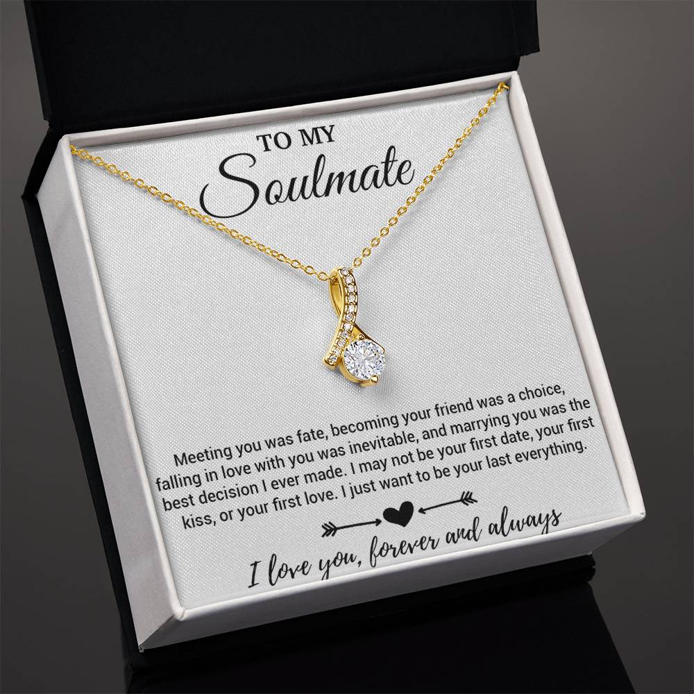 To My Soulmate Necklace, Soulmate Gift, Soulmate Jewelry Anniversary