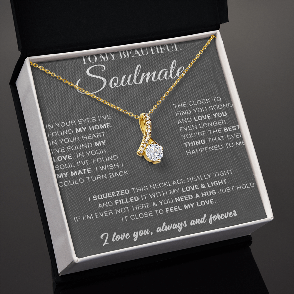 To My Soulmate Necklace, Gift For Wife Girlfriend From Husband, Valentines Day