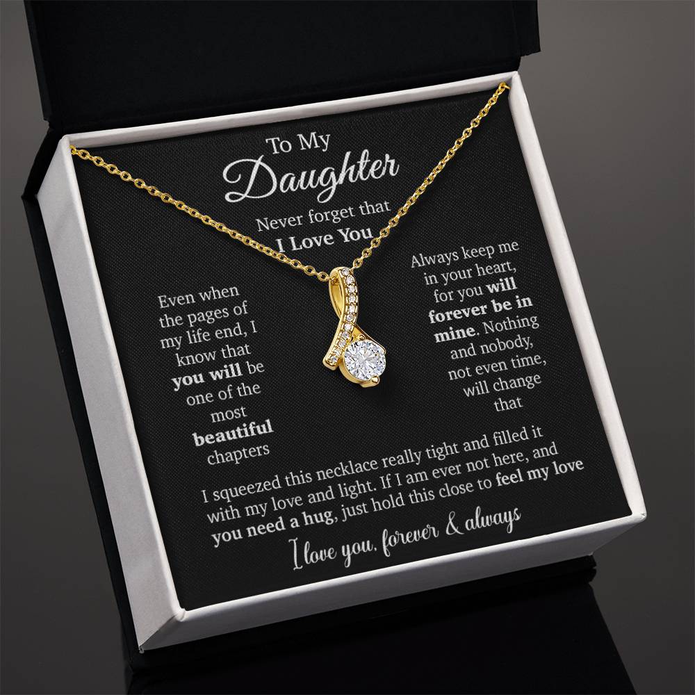 To My Daughter Necklace, Daughter Father Necklace, Daughter Gift From Dad, Mom 23_10