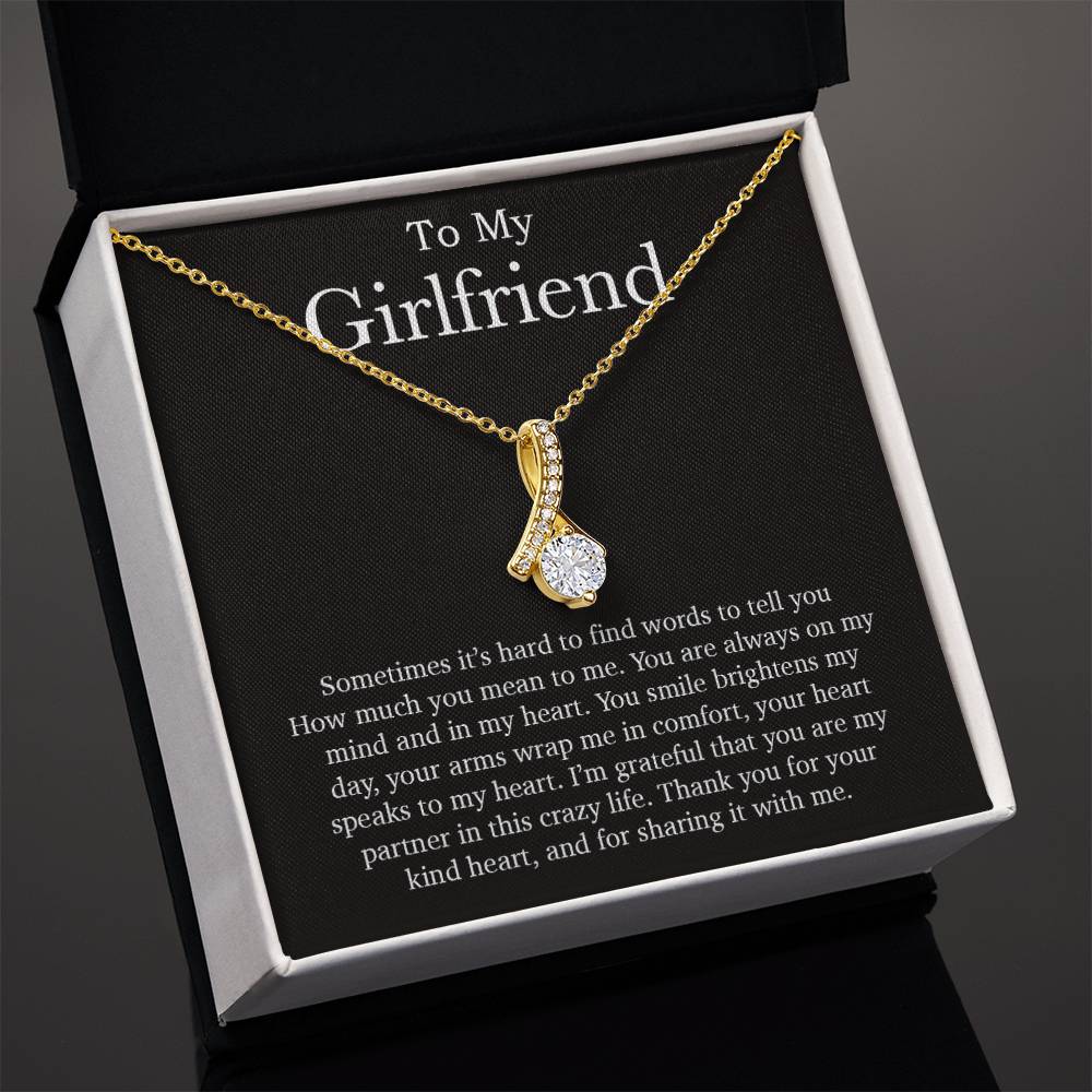 To My Girlfriend Necklace, Valentines Day Gift, Girlfriend Gifts, Birthday Gifts