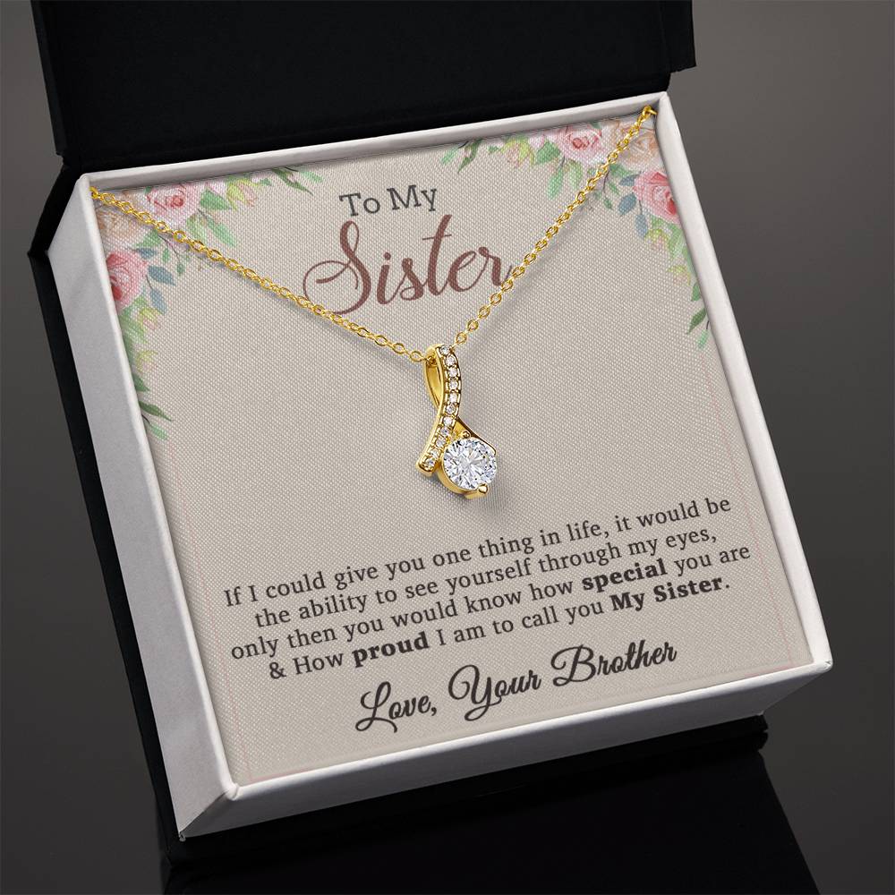 To My Sister Necklace, Brother to Sister, Birthday gift For Sister from Brother 7_12