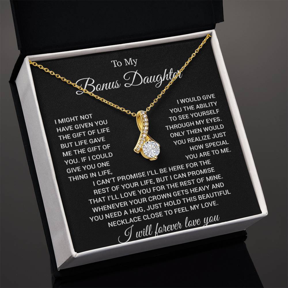 To My Bonus Daughter Necklace, Gift for Bonus Daughter, Step Daughter Birthday 23_11